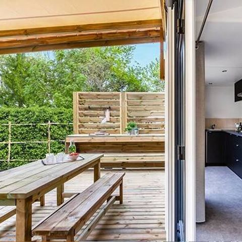 Mobile home 4 persons - Ultimate | 2 Bedrooms | 4 Pers | Raised terrace | Tropical shower | 1 bathroom | Air conditioning | TV