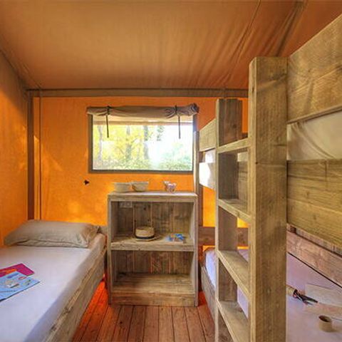 Canvas and wooden tent 5 persons - Safari Tent | 2 Bedrooms | 4/5 Pers.