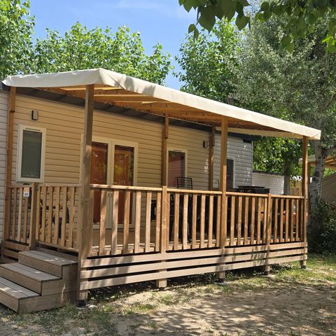 Mobile home 6 persons - Mobile-home | Premium | 3 Bedrooms | 6 Pers | Raised terrace | Outside kitchen | 1 bathroom | Air conditioning | TV