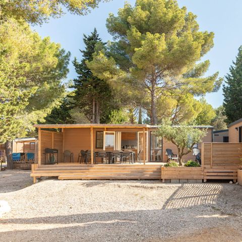 Mobile home 10 persons - Mobile-home | Premium | 6 Bedrooms | 8/10 Pers. | Terrace Lounge | Outdoor kitchen | 3 bathrooms | Air conditioning