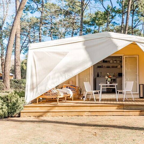Glamping tent 4 persons - Coco Sweet | 2 Bedrooms | 4 Pers | Raised terrace | No bathroom