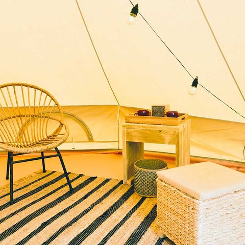 Canvas and wooden tent 2 persons - Comfortable tent in Semoy brodure