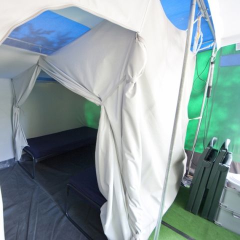Canvas bungalow 6 persons - BT luxury tent, 2 cabins without sanitary facilities