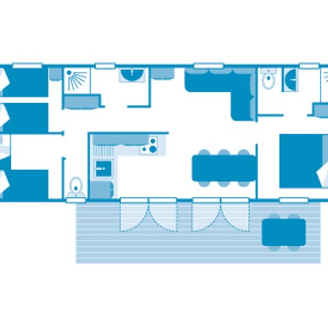 MOBILE HOME 6 people - Cottage 6p 3ch 2SdB ****