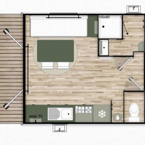 Mobile home 5 persons - LAURIER - 2 bedrooms