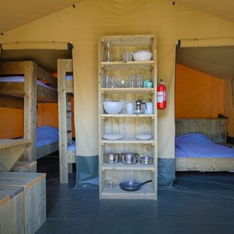 Glamping tent 6 persons - Bungalow tent Glamping Tournesol 4+2