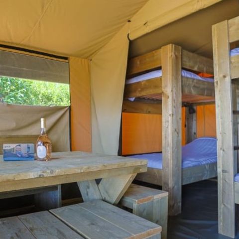 Glamping tent 6 persons - Bungalow tent Glamping Tournesol 4+2