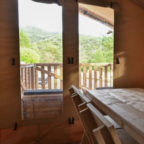 Canvas and wooden tent 5 persons - Ciboulette