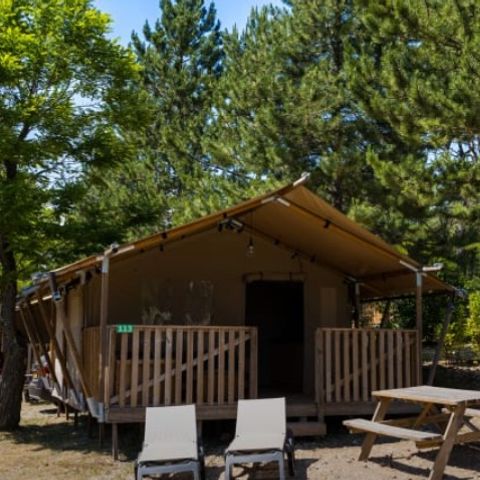 Canvas and wooden tent 5 persons - Ciboulette