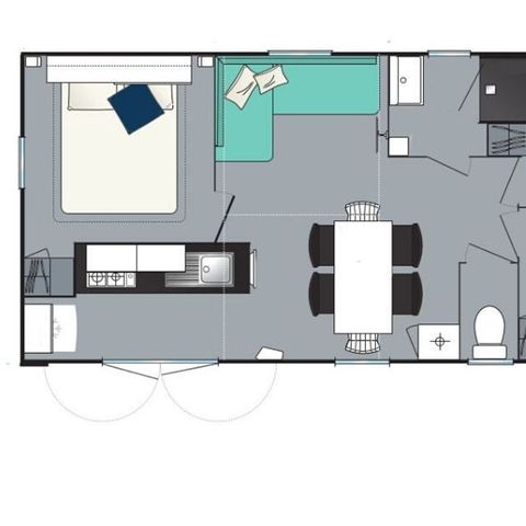 MOBILE HOME 6 people - Leisure 3 bedrooms - TV