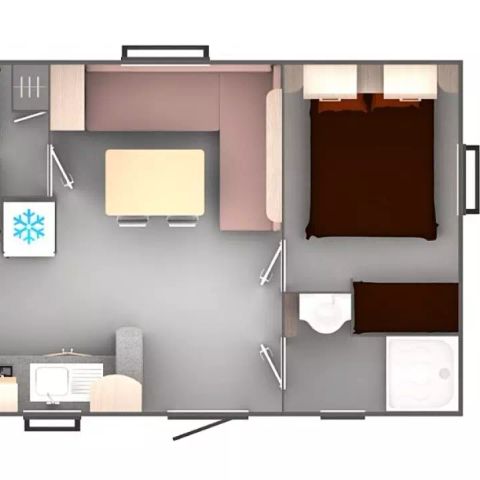 Mobile home 6 persons - 3 Rooms 4/6 Persons + TV