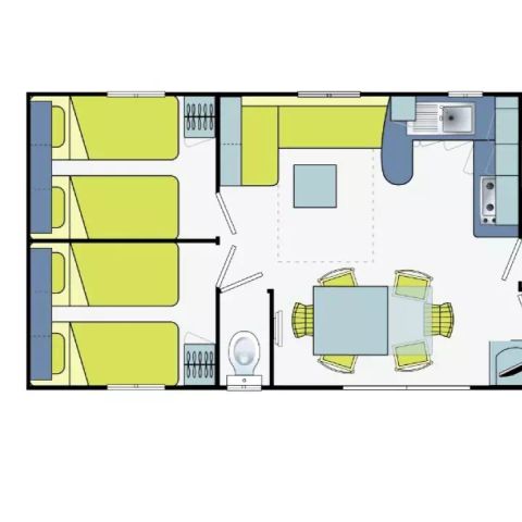 MOBILE HOME 6 people - 4 Rooms 6 People + TV
