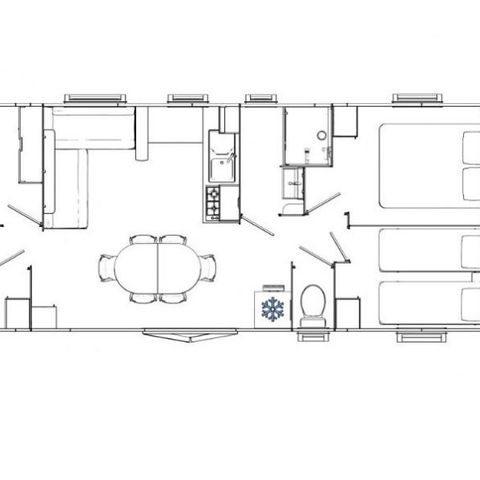 MOBILE HOME 8 people - Comfort 8 persons 4 bedrooms 40m².