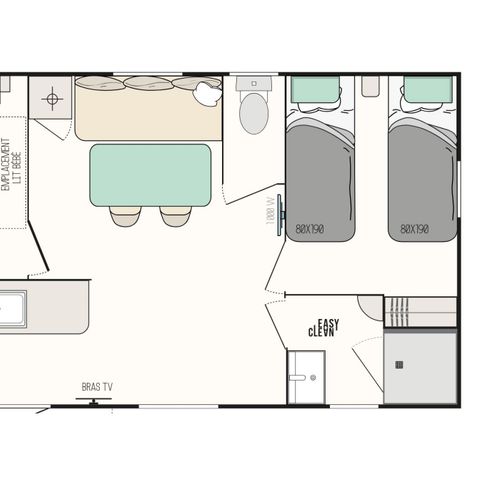 MOBILE HOME 7 people - Mobil-home Evasion 7 people 2 bedrooms 28m² - mobile home for 7 people