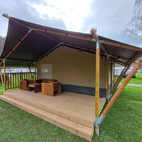 Canvas and wooden tent 6 persons