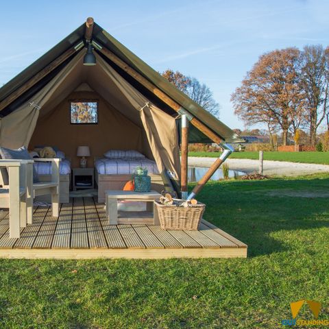 Canvas and wooden tent 2 persons