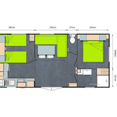 MOBILE HOME 4 people - GRAND CONFORT 2CH