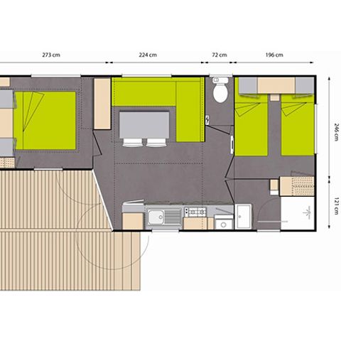 MOBILE HOME 4 people - COMFORT