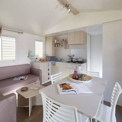 MOBILE HOME 6 people - 3 bedrooms - TV + Air conditioning