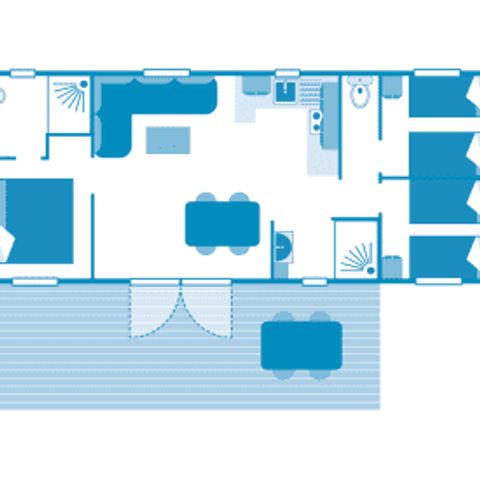 MOBILE HOME 6 people - Cottage 6p 3ch 2SdB ****