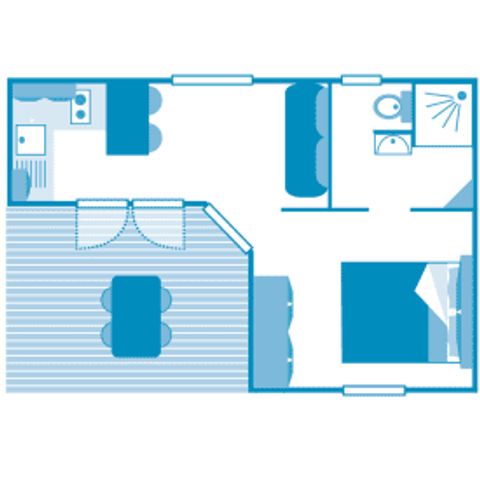 MOBILE HOME 2 people - Cottage 2p 1bed ** (in French)