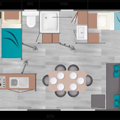 MOBILE HOME 6 people - Comfort + 3 bedrooms 6 people