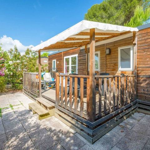 MOBILE HOME 4 people - Comfort | 2 Bedrooms | 4 Pers | Raised terrace | 2 bathrooms | Air conditioning | TV