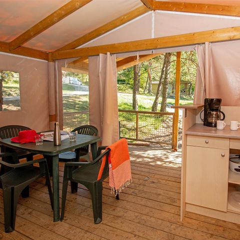 CANVAS AND WOOD TENT 5 people - Lodge without sanitary facilities