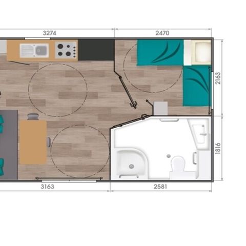 MOBILE HOME 4 people - Confort + 2 bedrooms 4 people PRM Saturday