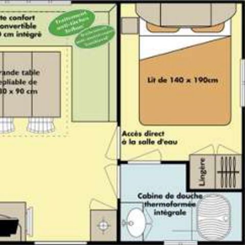 MOBILE HOME 6 people - Classic 3 bedrooms Saturday