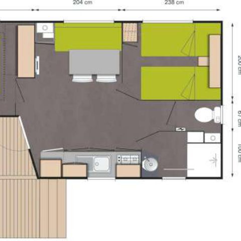 MOBILE HOME 4 people - Classic 2 bedrooms Loggia Sunday