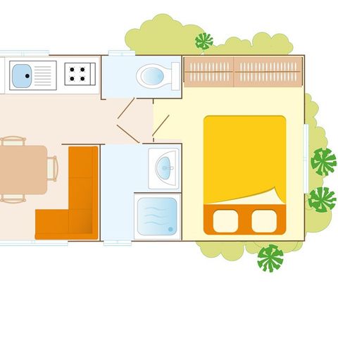 MOBILE HOME 4 people - Classic XL | 2 Bedrooms | 4 Pers. | Single terrace