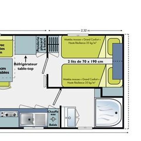 MOBILE HOME 4 people - KOAWA LOGGIA CONFORT 26m2
