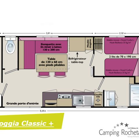 MOBILE HOME 4 people - KOAWA LOGGIA CONFORT 26m2