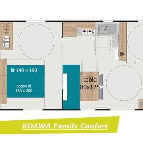 MOBILE HOME 4 people - KOAWA FAMILY COMFORT PMR TV