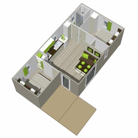 Mobile home 6 persons - RESIDENTIAL 2 bedrooms 4/6 pers.