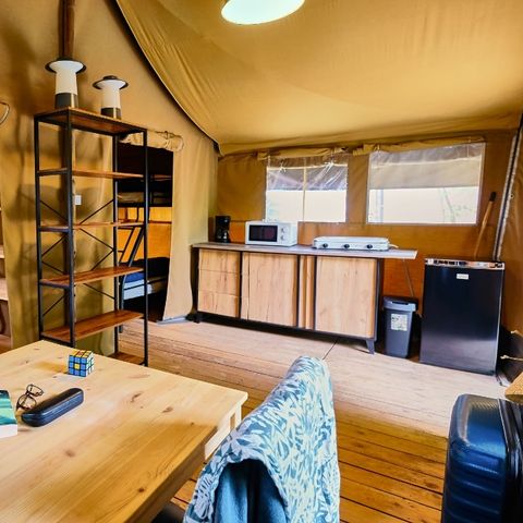 Canvas and wooden tent 5 persons - LODGE COSY
