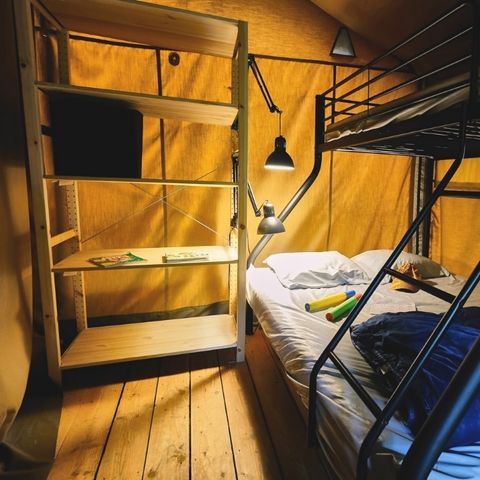 Canvas and wooden tent 5 persons - LODGE COSY