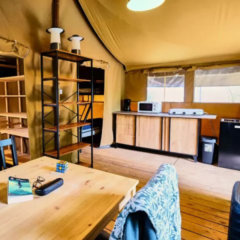 Canvas and wooden tent 5 persons - Lodge Cosy 3 Rooms 5 People Without Bathroom
