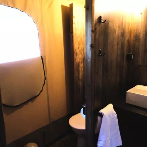 Canvas and wooden tent 5 persons - Lodge Premium 3 Rooms 5 People Air-conditioned