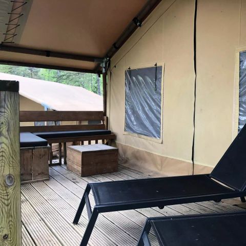 Canvas and wooden tent 5 persons - Tente Kalahari XL 3 Pièces 5 Personnes Sans Sanitaire