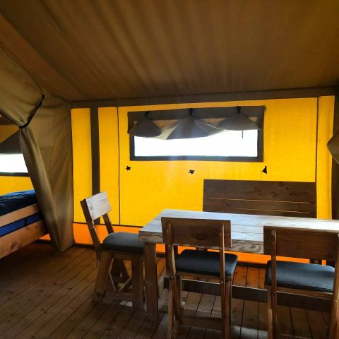 Canvas and wooden tent 5 persons - Tente Kalahari XL 3 Pièces 5 Personnes Sans Sanitaire