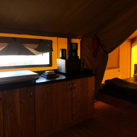Canvas and wooden tent 5 persons - Tente Kalahari XL 3 Pièces 5 Personnes Sans Sanitaire