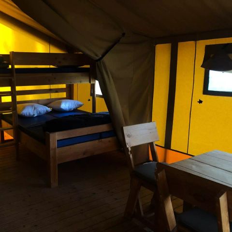 Canvas and wooden tent 5 persons - Tente Kalahari XL 3 Pièces 5 Personnes Sans Sanitaire