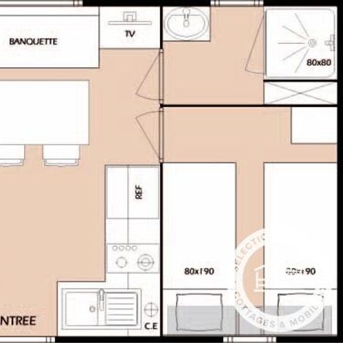 MOBILE HOME 4 people - Loisirs 3 Rooms 4 People + TV