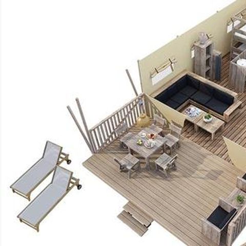 CANVAS AND WOOD TENT 5 people - Bintulu