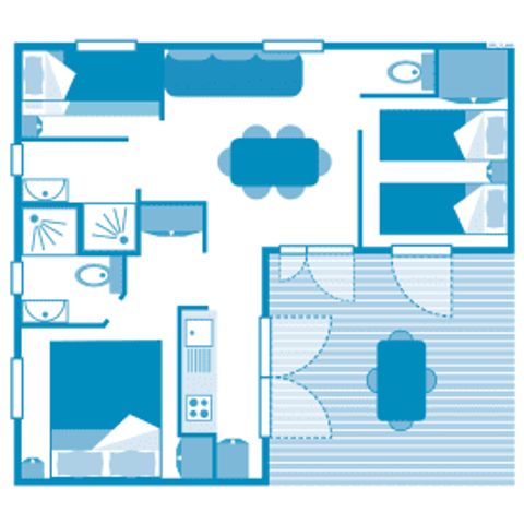 Chalet 6 persons - Chalet Newton 6p 3ch 2SdB Clim Premium