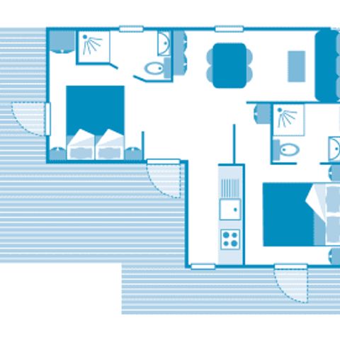 Mobile home 4 persons - Chalet Newton 4p 2bed 2bath Clim Premium