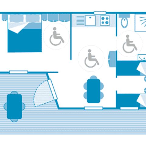 Mobile home 4 persons - Chalet 4p 2ch *** PMR