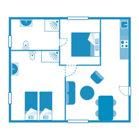 Apartment 4 persons - Flat Trendy 4p 2ch Prestige